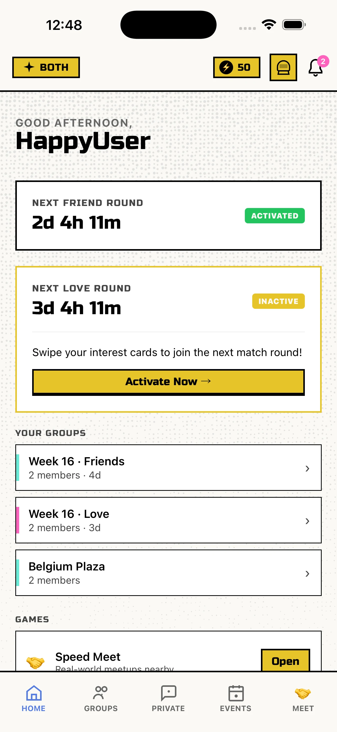 UNBLND - make friends app screenshot